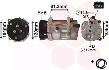 Компрессор, кондиционер 5800K172 VAN WEZEL