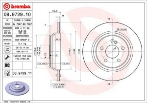 Тормозной диск 08.9729.10 BREMBO