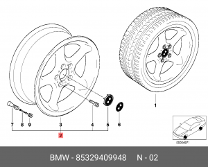 Диск колеса 85 32 9 409 948 BMW