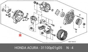 Генератор 31100P01G05 HONDA