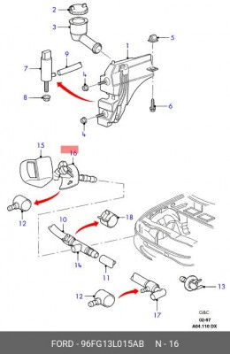 Корпус форсунки 96FG-13L015-AB FORD