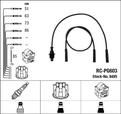 Ккомплект проводов зажигания 8495 NGK NTK