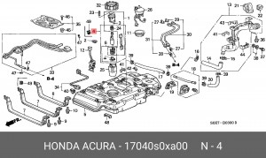 Топливный насос 17040-S0X-A00 HONDA