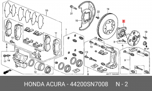 Комплект подшипника ступицы колеса 44200SN7008 HONDA