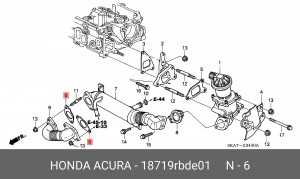 Прокладка, выпускной трубопровод 18719RBDE01 HONDA