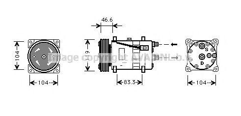 Компрессор, кондиционер CNK209 AVA