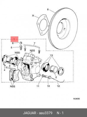 Тормозной суппорт AAU3379 JAGUAR