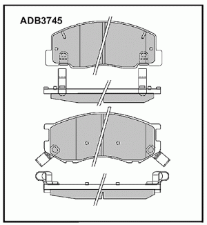Колодки тормозные дисковые ADB3745 ALLIED NIPPON