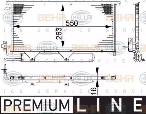 Конденсатор, кондиционер 8FC351317511 HELLA