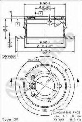 Тормозной диск 08.7724.20 BREMBO