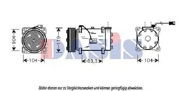 Компрессор, кондиционер 850514N AKS DASIS