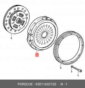 Нажимной диск сцепления 93011602103 PORSCHE