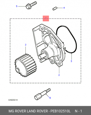 Водяной насос PEB102510L MG ROVER LAND ROVER