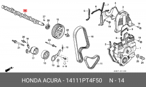 Распредвал 14111PT4F50 HONDA