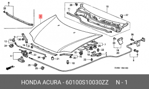 Капот 60100S10030ZZ HONDA