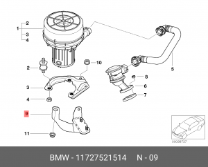Насосный модуль дополнительного воздуха 11 72 7 521 514 BMW