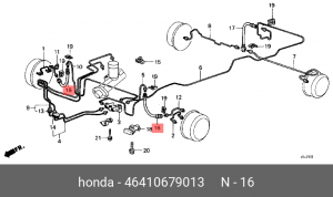 Шланг тормозной 46410679013 HONDA