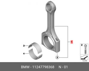Шатуны ДВС (комплект) 11 24 7 798 368 BMW