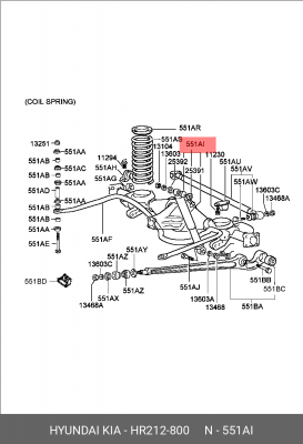 Амортизатор HR212800 HYUNDAI KIA