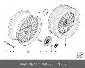 Диск колеса 36 11 6 759 898 BMW