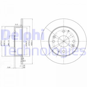 Тормозной диск BG2666 DELPHI