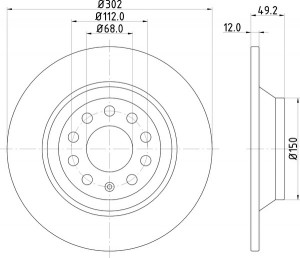 Тормозной диск MDC1744 MINTEX