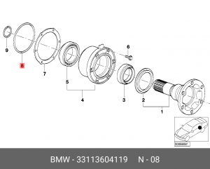 Уплотняющее кольцо 33 11 3 604 119 BMW