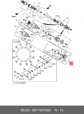 Пыльник ШРУСа 8-97109-765-0 ISUZU