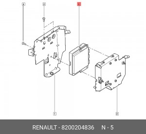 Блок управления, система впрыска 8200204836 RENAULT