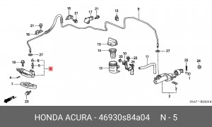 Рабочий цилиндр, система сцепления 46930S84A04 HONDA