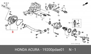 Водяной насос 19200-PDA-E01 HONDA