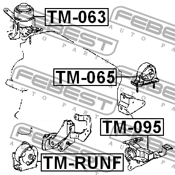 Подушка двигателя TM-095 FEBEST