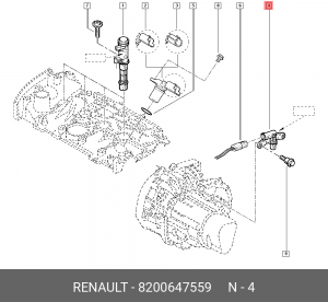 Датчик положения коленвала 8200647559 RENAULT