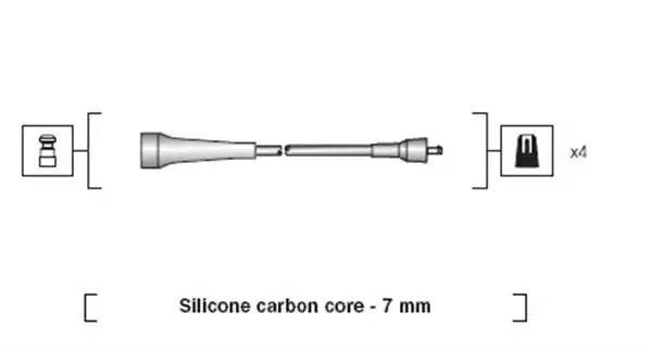 Ккомплект проводов зажигания 941318111263 MAGNETI MARELLI