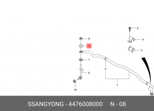 Втулка стойки стабилизатора 44760-08000 SSANG YONG