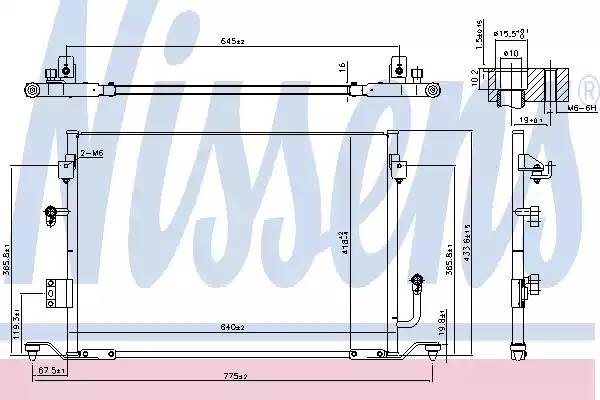 Конденсатор, кондиционер 94056 NISSENS