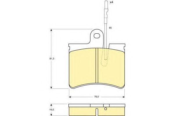 Комплект тормозных колодок, диско 6102879 GIRLING