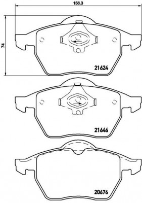 Комплект тормозных колодок, диско P85036 BREMBO