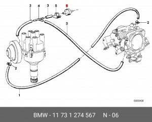 Клапан системы подачи дополнительного воздуха 11 73 1274567 BMW