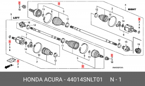ШРУС 44014SNLT01 HONDA