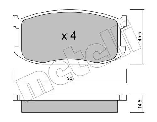 Комплект тормозных колодок, диско 22-0467-0 METELLI