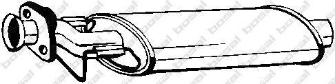Средний глушитель выхлопных газов 190027 BOSAL