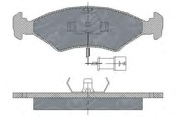 Комплект тормозных колодок, диско SP142 SCT