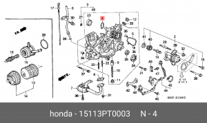 Прокладка, выпускной трубопровод 15113PT0003 HONDA