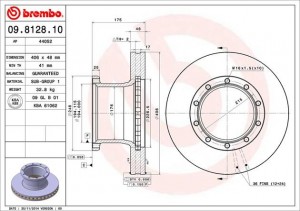 Тормозной диск 09.8128.10 BREMBO