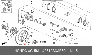 Тормозной диск 42510-SCA-E50 HONDA