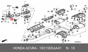 Резинка крепления глушителя 18215SDAA41 HONDA