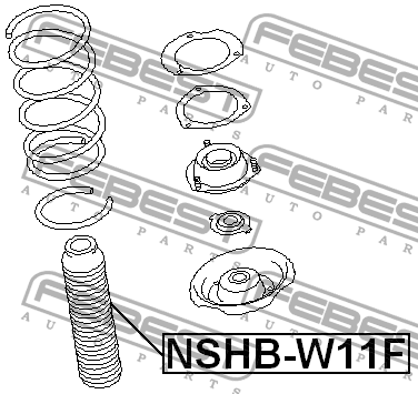 Отбойник с пыльником амортизатора подвески (комплект) NSHBW11F FEBEST
