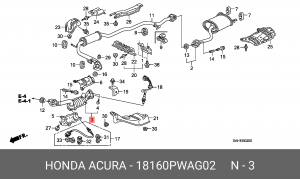 Катализатор 18160PWAG02 HONDA