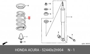 Пружина ходовой части 52440S2H904 HONDA